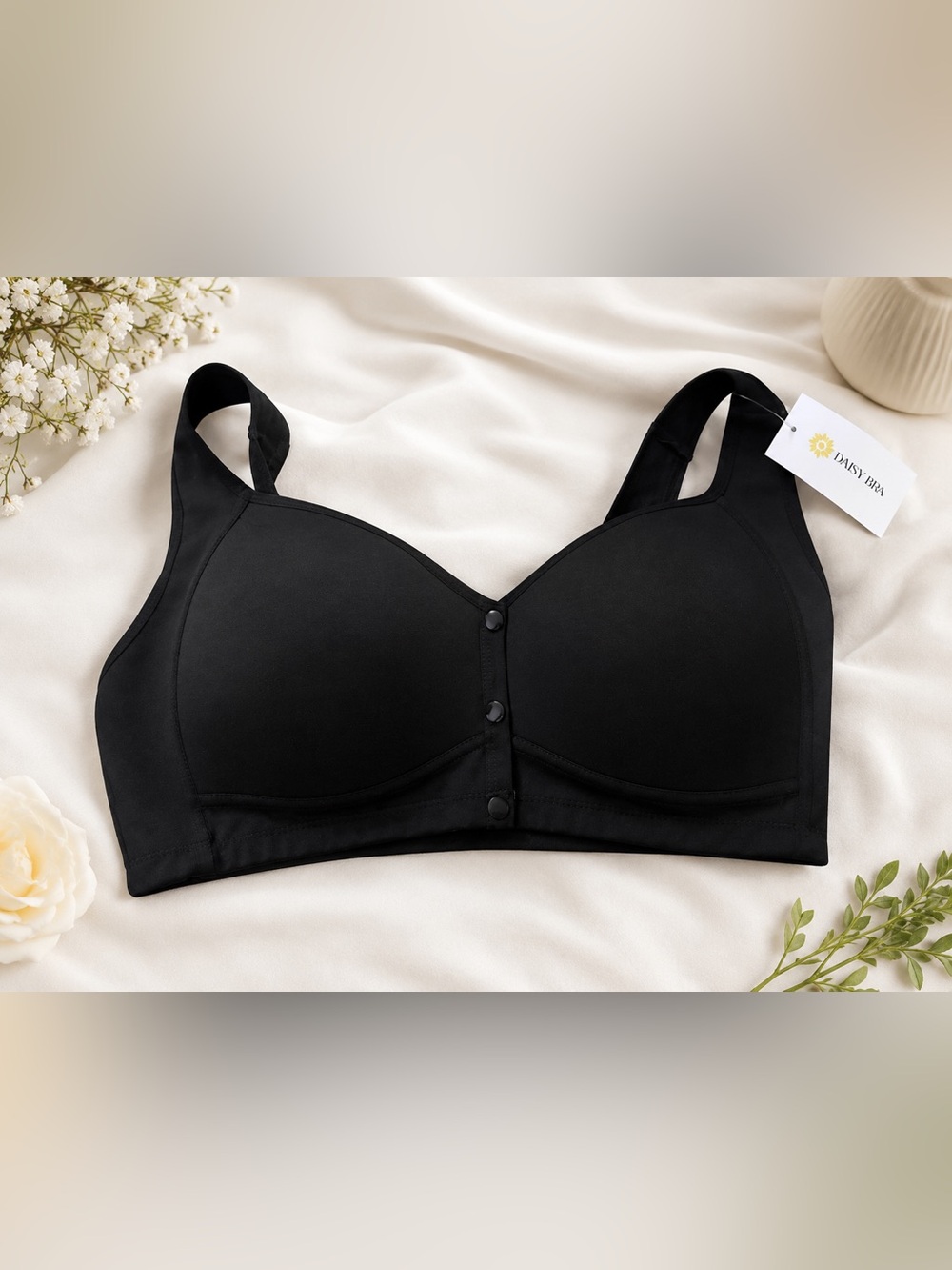Sz 2xl Large Cup Daisy Bra Front Close Wirefree